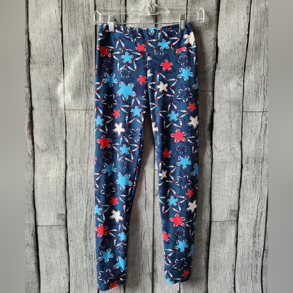 LULAROE 4th of July Patriotic One‎ Size Leggings - Picture 1 of 5